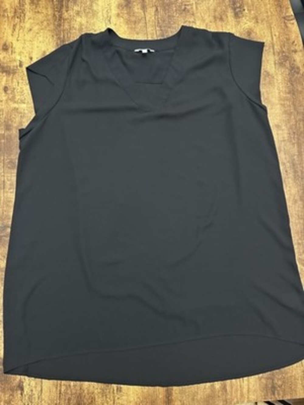 Reitmans Black V-Neck Cap Sleeve Chiffon Blouse XXL #221